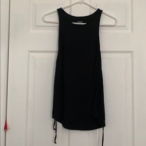 Black tank with side ties